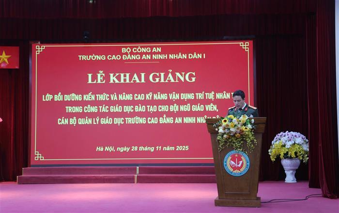 Học viện An ninh nhân dân triển khai Lớp bồi dưỡng ứng dụng trí tuệ nhân tạo tại Trường Cao đẳng An ninh nhân dân I
