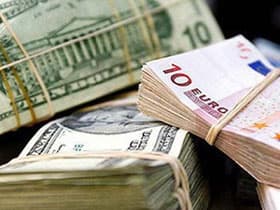 USD giảm giá so với euro trên thị trường châu Á