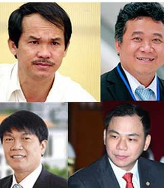 30 gia đình giàu nhất sàn chứng khoán 2009