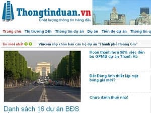 Ra mắt trang tin về dự án bất động sản tại Hà Nội