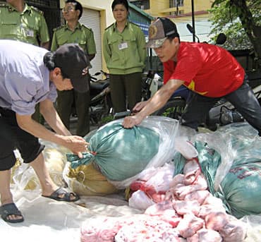 Nội tạng động vật tràn vào nội địa