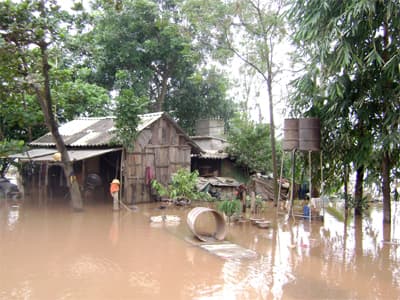 Dự trữ hậu cần tại gia đình ở vùng lũ