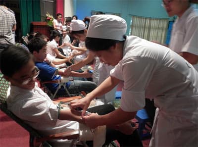 600 học viên đăng ký hiến máu tình nguyện