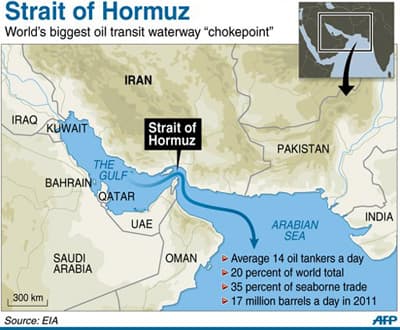 Giá dầu sẽ tăng vọt nếu Iran đóng cửa eo biển Hormuz