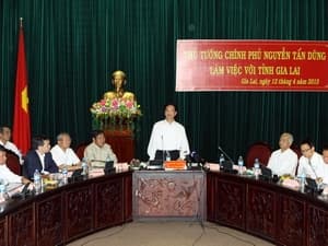 Thủ tướng Nguyễn Tấn Dũng thăm và làm việc tại Gia Lai