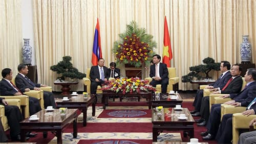 Lãnh đạo TP Hồ Chí Minh tiếp Tổng Bí thư, Chủ tịch nước CHDCND Lào