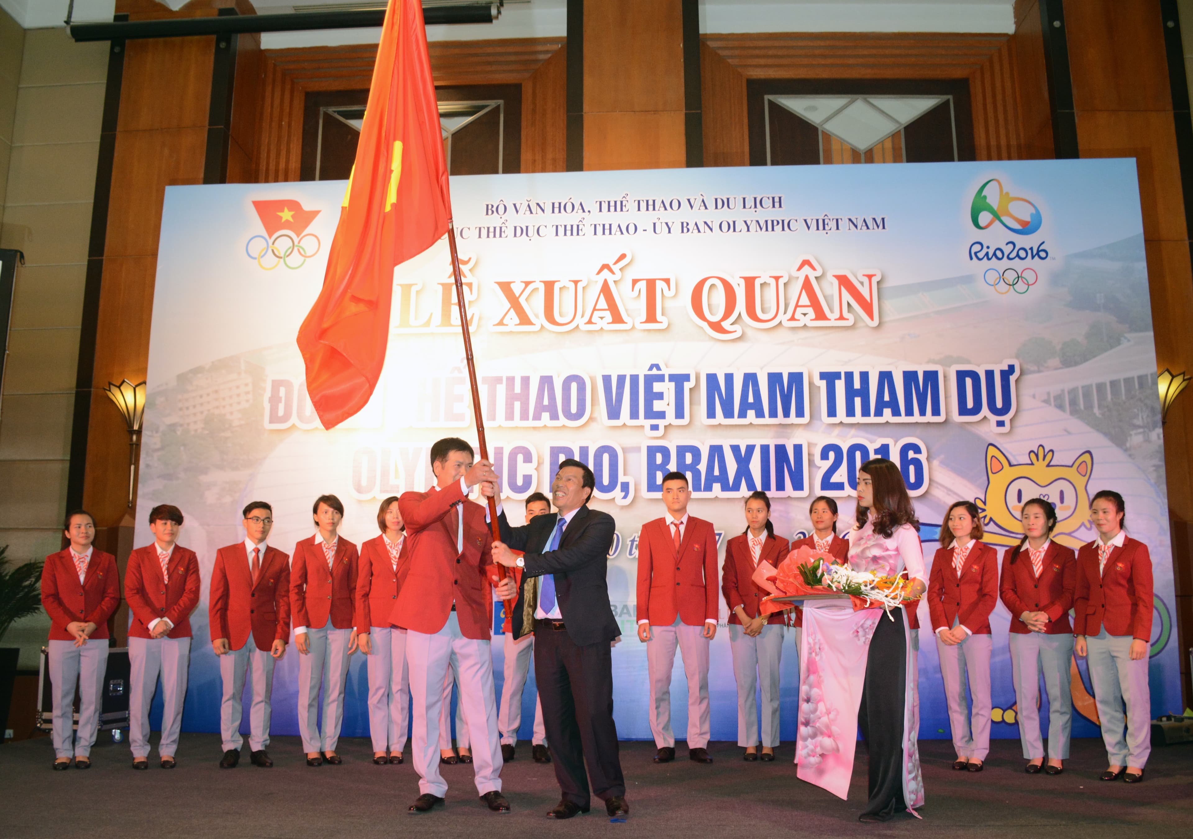 Lễ xuất quân Đoàn Thể thao Việt Nam tham dự Thế vận hội Olympic Rio 2016