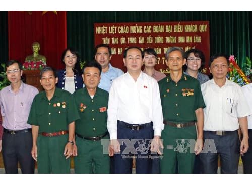 Chủ tịch nước Trần Đại Quang thăm, tặng quà thương binh, bệnh binh tại tỉnh Hà Nam