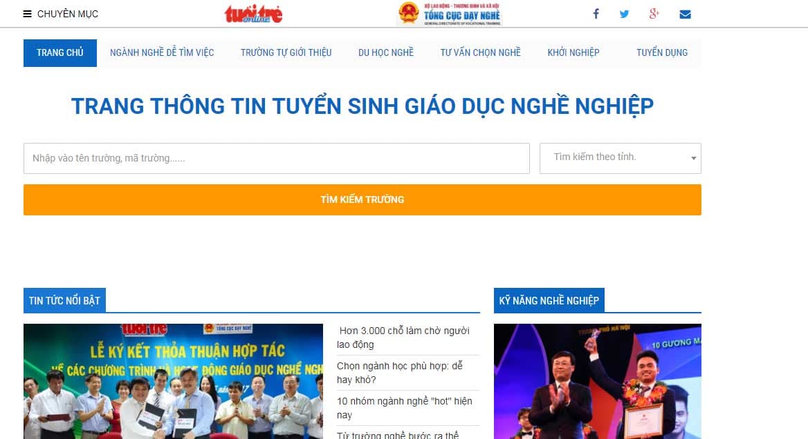 Ra mắt Trang thông tin tuyển sinh giáo dục nghề nghiệp
