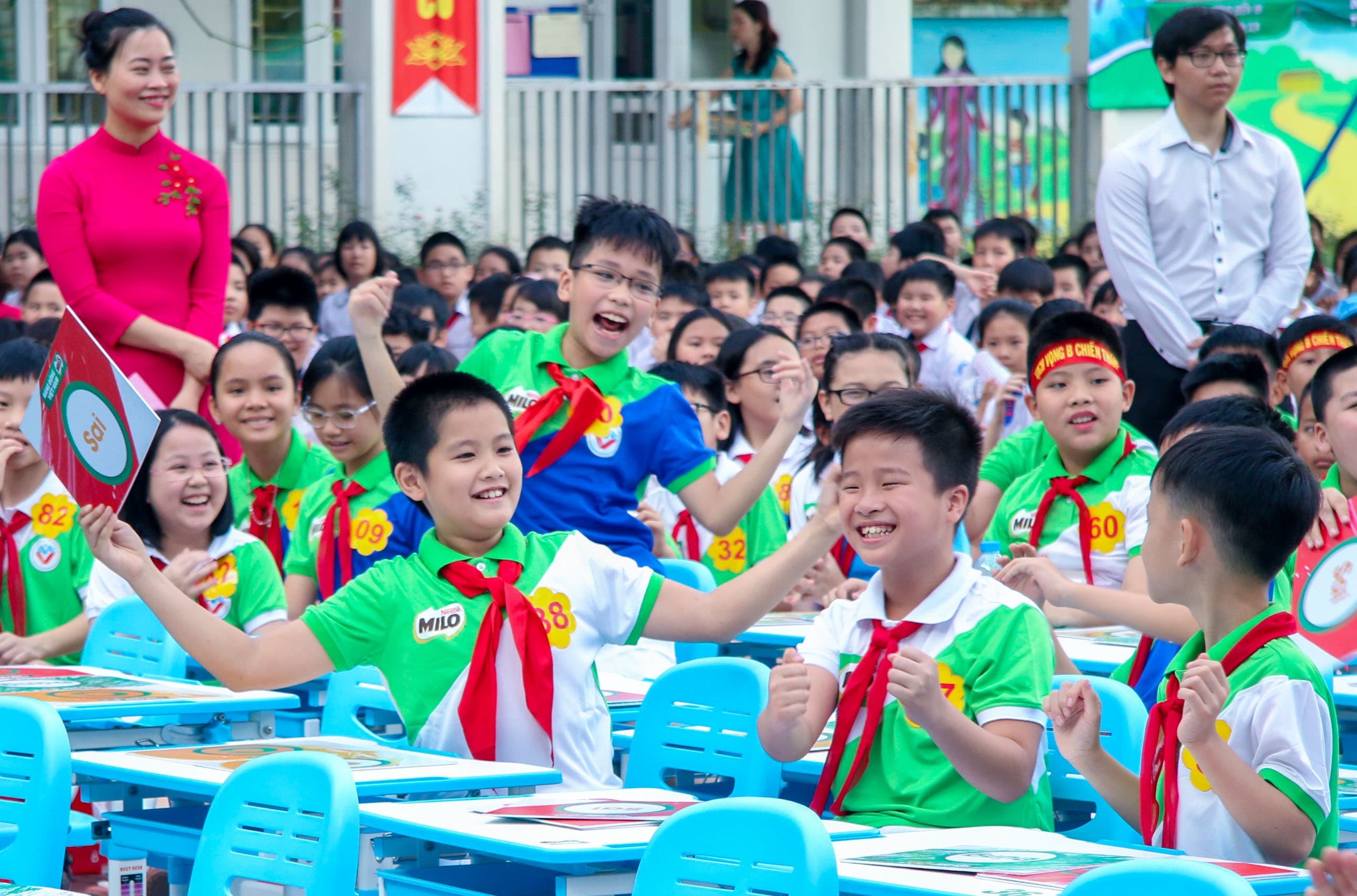 Học sinh tiểu học thi tìm hiểu kỹ năng phòng chống đuối nước