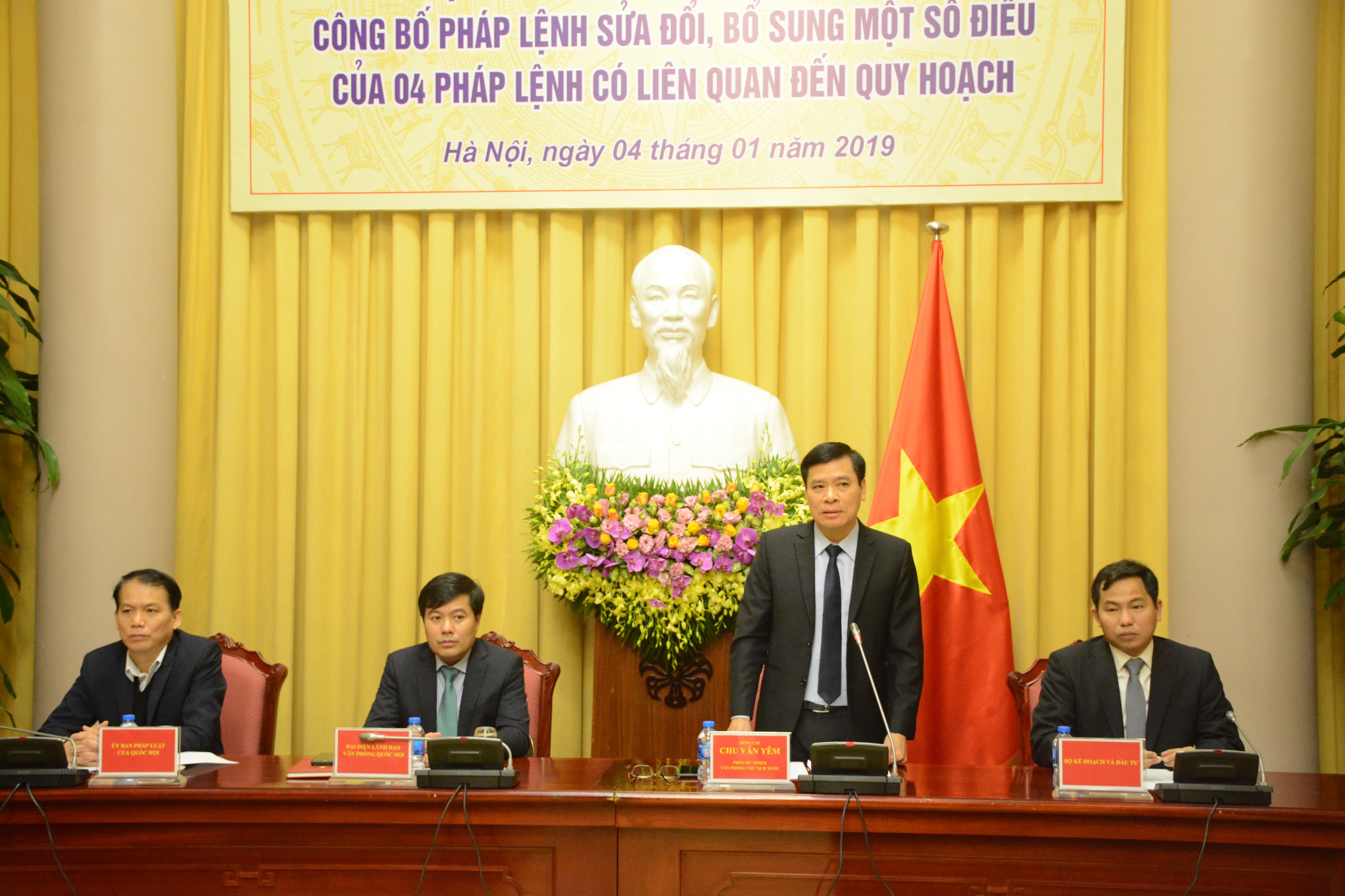 Công bố Pháp lệnh sửa đổi, bổ sung một số điều của 4 pháp lệnh liên quan đến quy hoạch