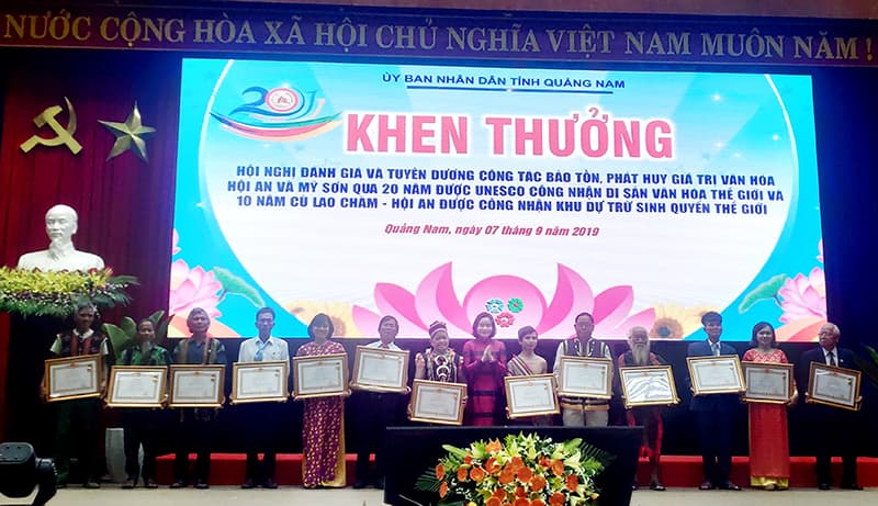Quảng Nam tuyên dương công tác bảo tồn, phát huy giá trị các di sản