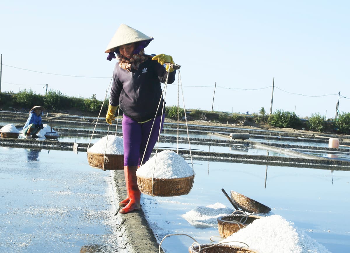 Nhọc nhằn nghề muối Cát Minh