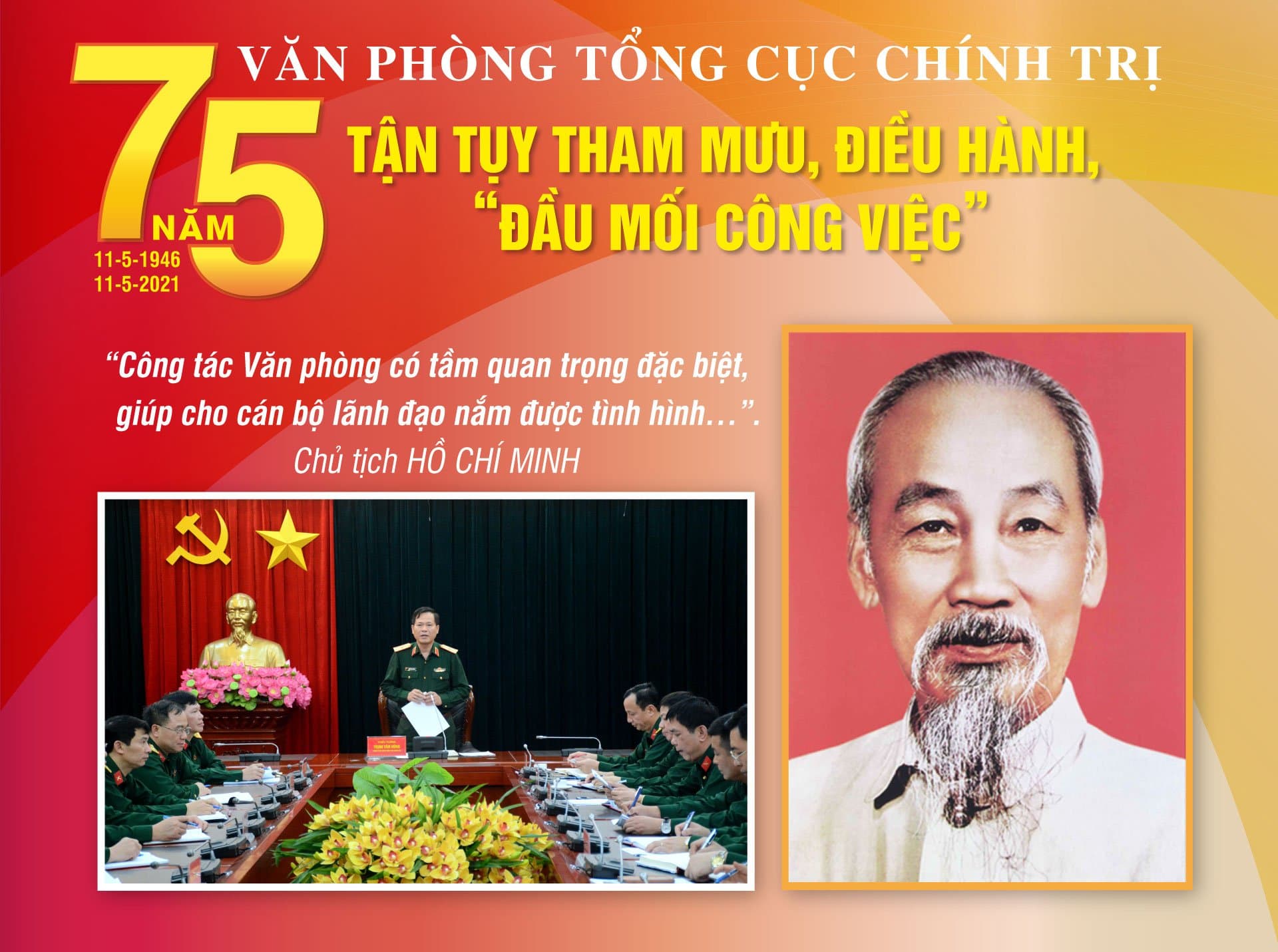 Văn phòng Tổng cục Chính trị: 75 năm tận tụy tham mưu, điều hành, là “đầu mối công việc”