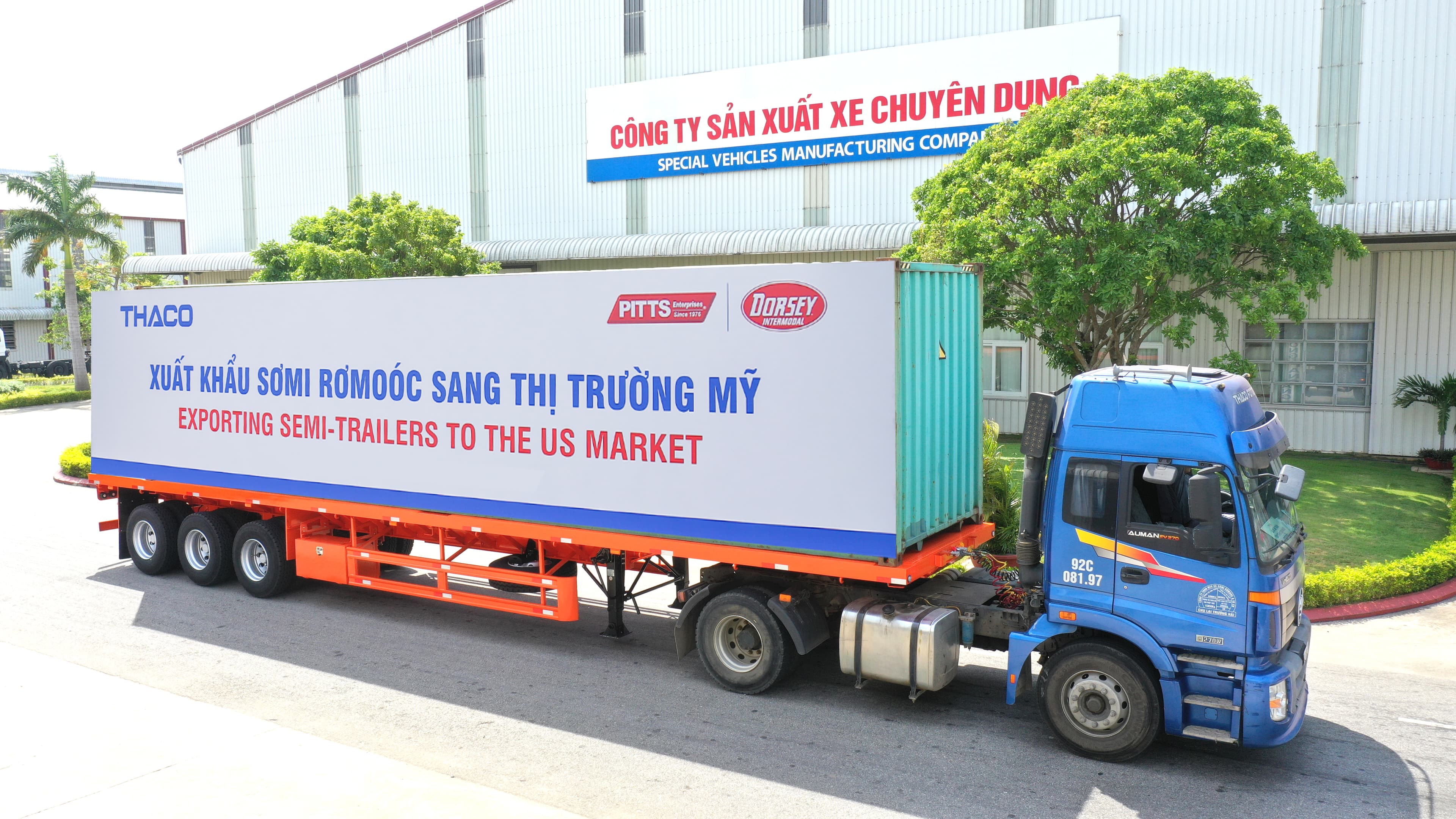 Thaco đẩy mạnh xuất khẩu sơmi romoóc sang thị trường Mỹ