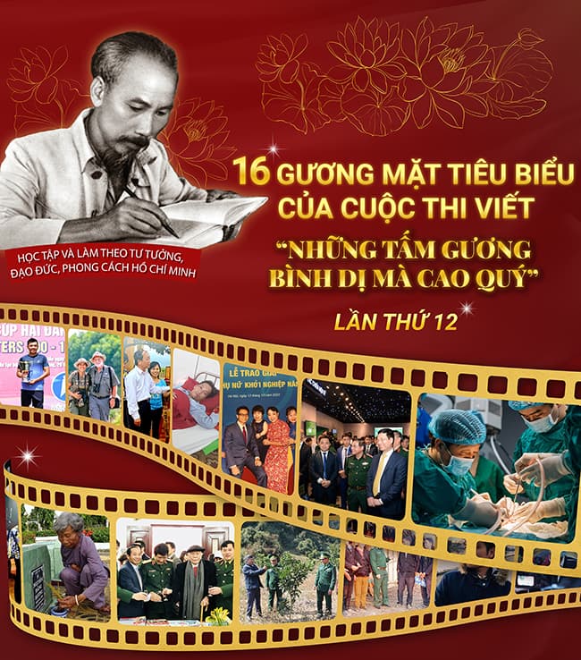 16 gương mặt tiêu biểu của Cuộc thi viết "Những tấm gương bình dị mà cao quý" lần thứ 12