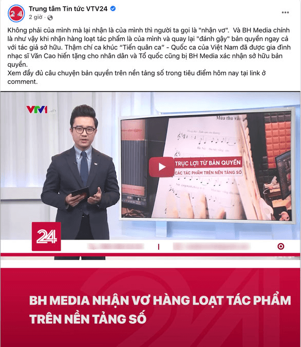 Thấy gì từ chuyện BH Media, VTV, Youtube và bản quyền truyền thông số?