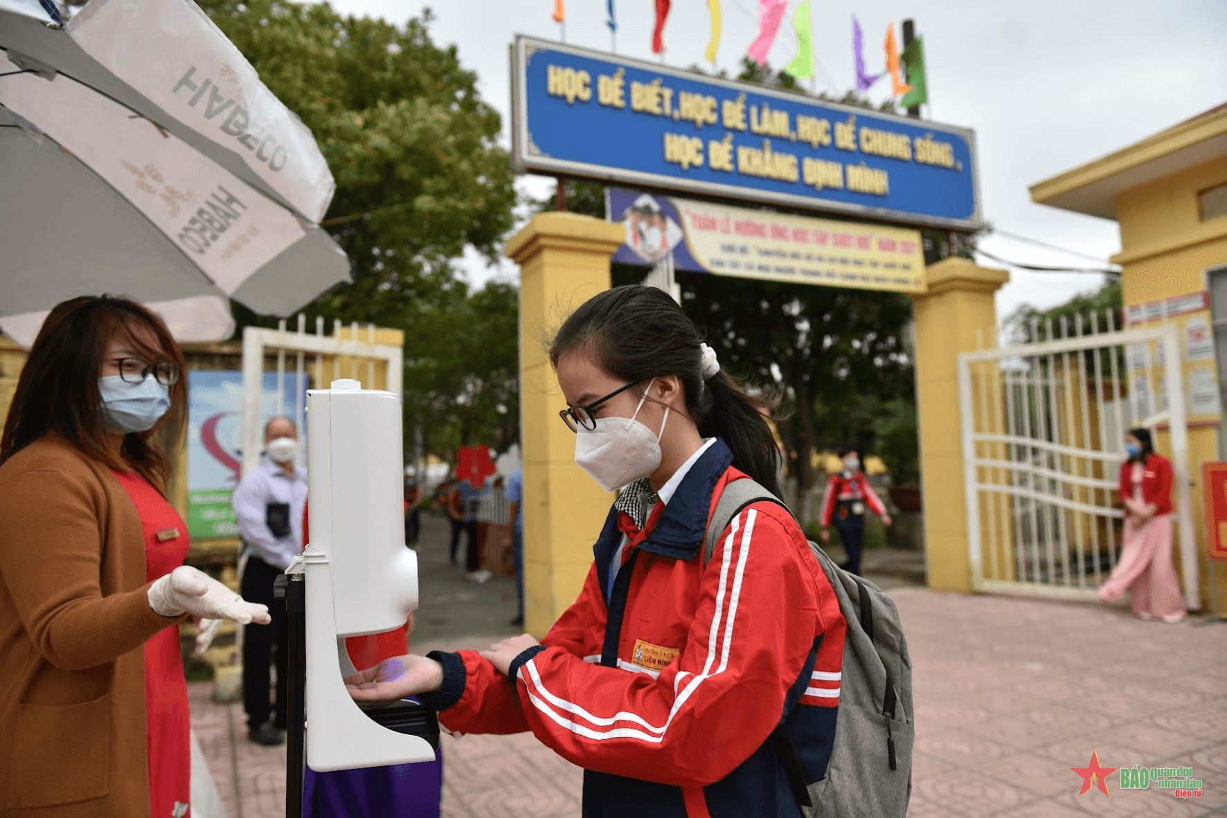 Hà Nội: Diễn tập các tình huống cho học sinh đi học trở lại tại huyện Thanh Trì