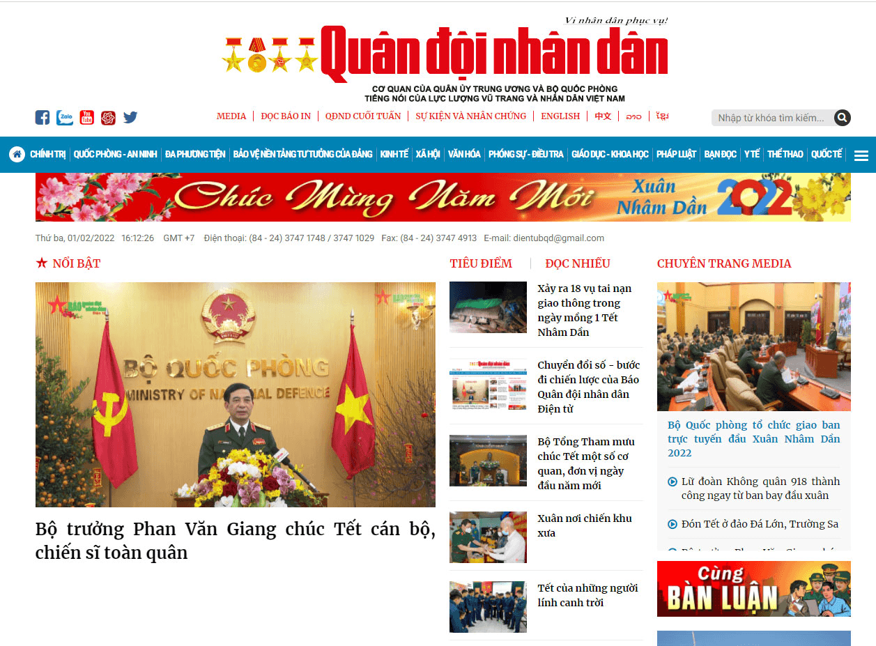 Báo Quân đội nhân dân Điện tử không ngừng thay đổi để đáp ứng nhu cầu đa dạng của bạn đọc