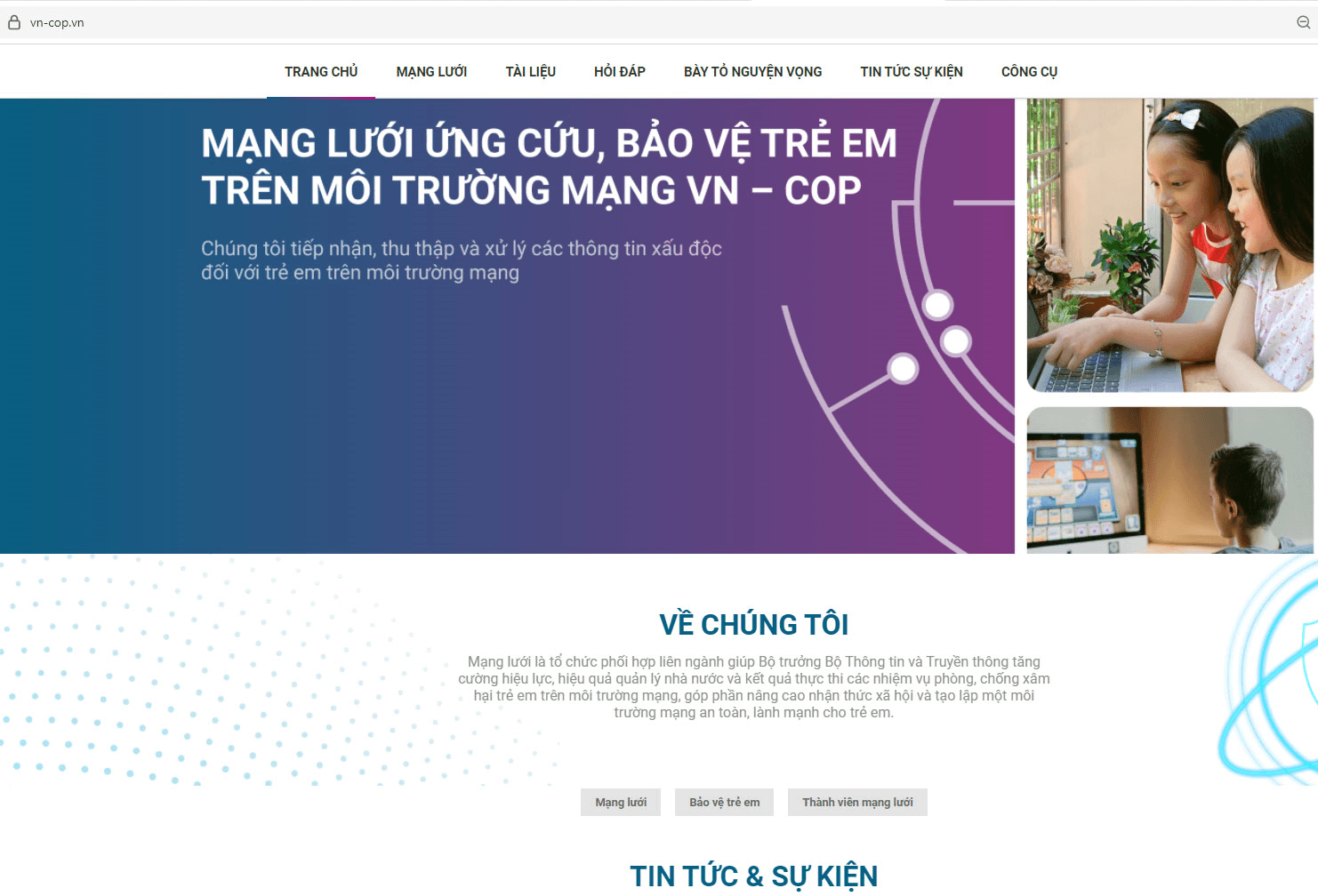 Ra mắt website tiếp nhận các báo cáo để bảo vệ trẻ em