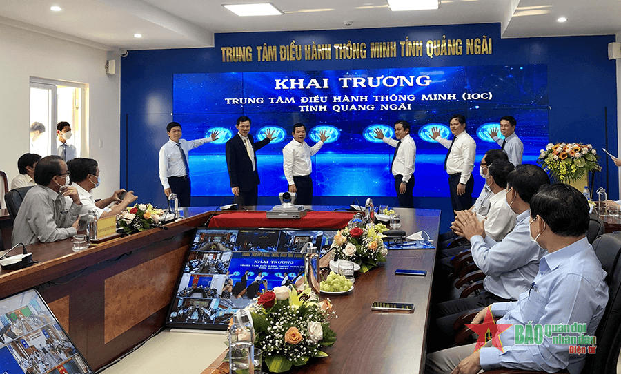 UBND tỉnh Quảng Ngãi khai trương Trung tâm điều hành thông minh