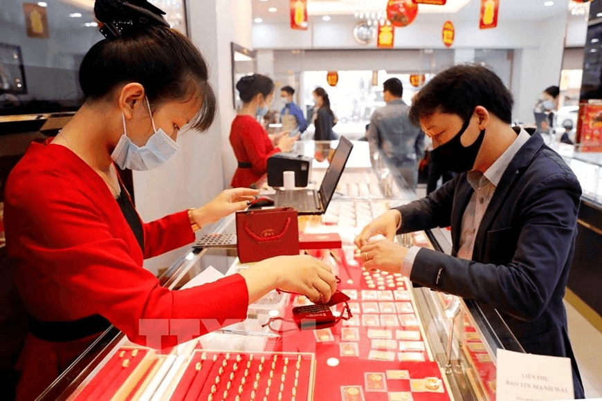 Vàng tăng, giảm trái chiều phiên đầu tuần