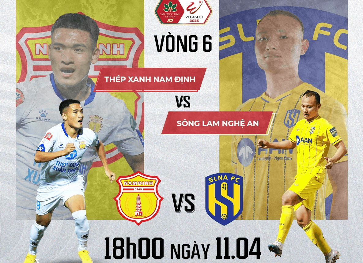 Link xem trực tiếp Nam Định vs Sông Lam Nghệ An (vòng 6 V-League 2023)