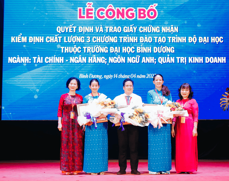 Trường Đại học Bình Dương có 3 chương trình đạt chuẩn kiểm định chất lượng giáo dục
