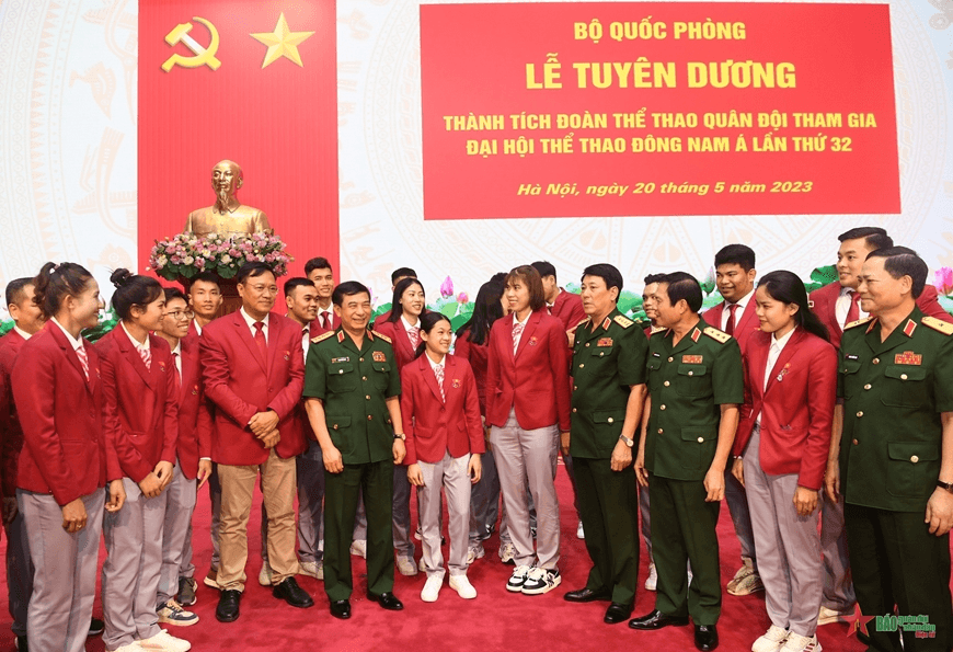 Bộ Quốc phòng tuyên dương thành tích Đoàn thể thao Quân đội tham gia SEA Games 32
