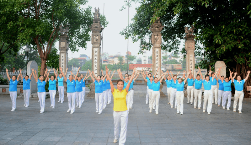 Nhiệt tình với phong trào thể thao ở khu phố