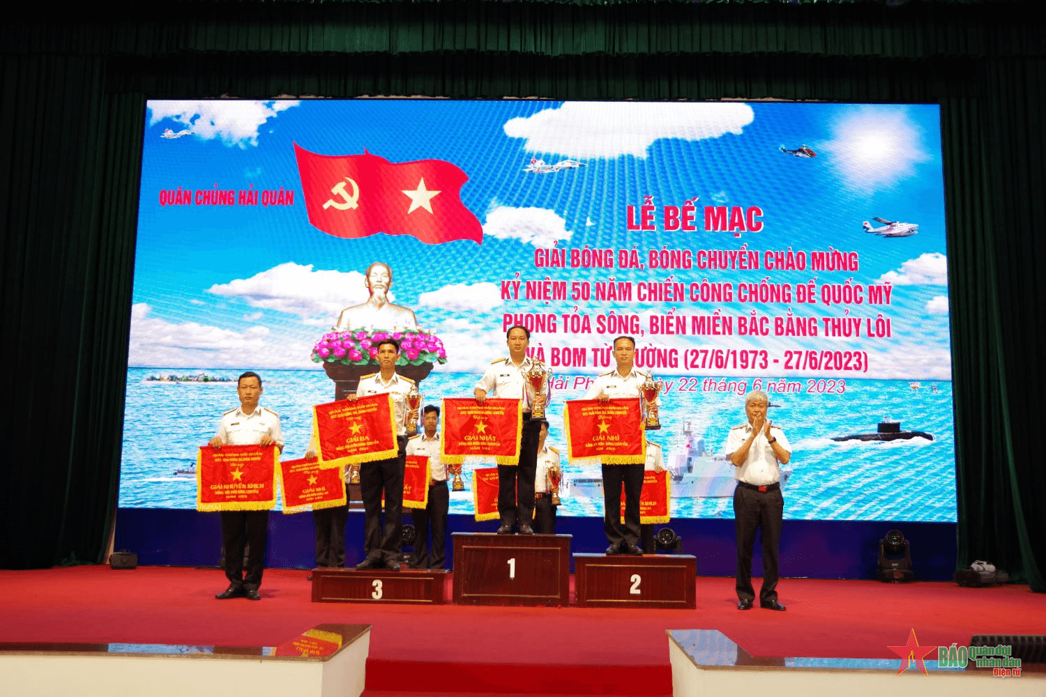 Quân chủng Hải quân bế mạc giải bóng đá, bóng chuyền năm 2023