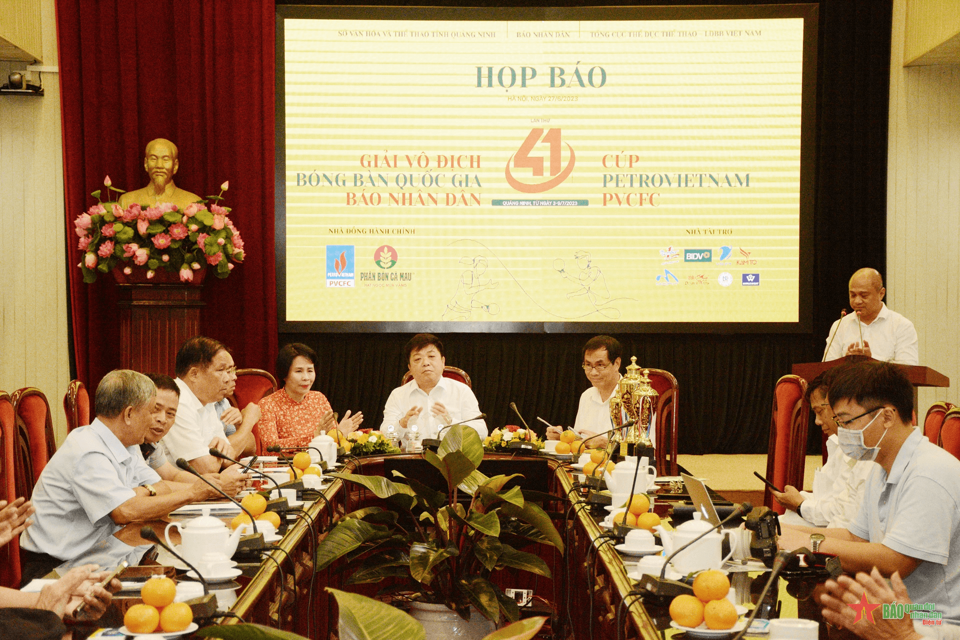 152 tay vợt tranh tài Giải vô địch bóng bàn quốc gia Báo Nhân Dân lần thứ 41