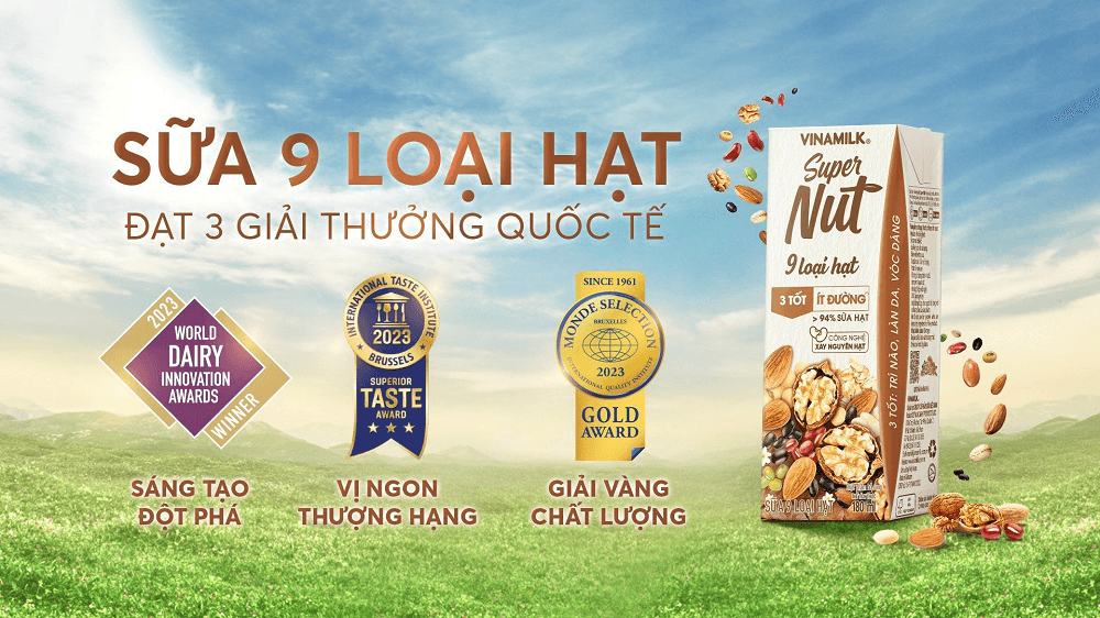 Sữa hạt Vinamilk Super Nut dành cú “hat-trick” giải thưởng quốc tế về sáng tạo, vị ngon và chất lượng từ các tổ chức hàng đầu trên thế giới
