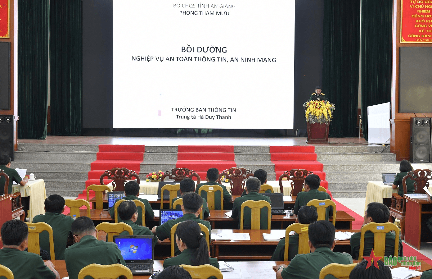 Bộ Chỉ huy Quân sự tỉnh An Giang: Bồi dưỡng nghiệp vụ an toàn thông tin, an ninh mạng