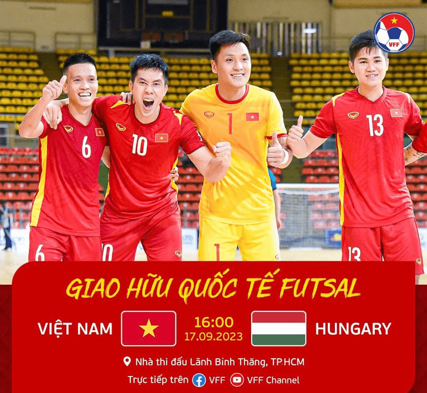 Đội tuyển futsal Việt Nam thi đấu giao hữu với Nga và Hungary