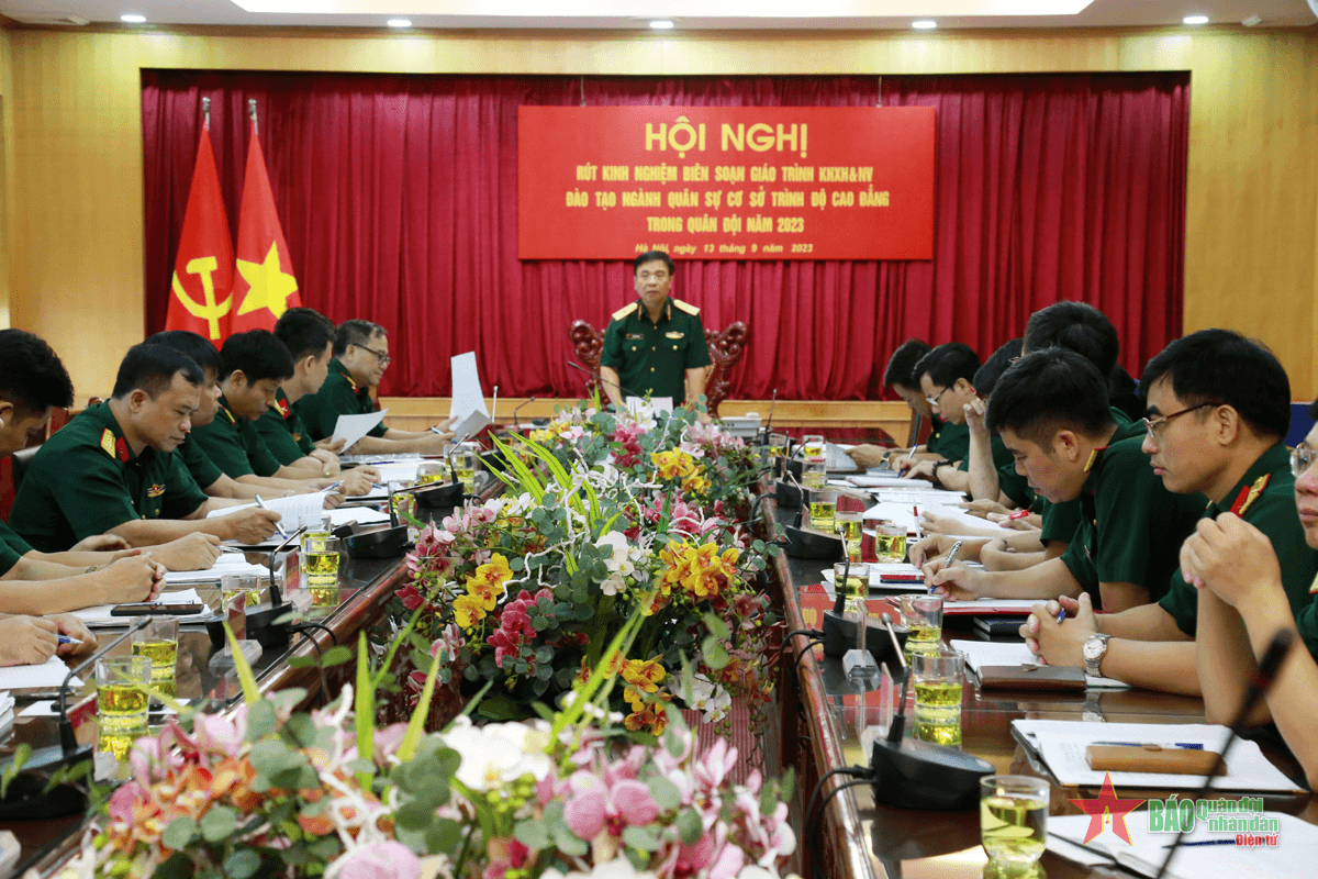 Hội nghị rút kinh nghiệm biên soạn giáo trình KHXH&NV đào tạo ngành quân sự cơ sở trình độ cao đẳng trong Quân đội năm 2023