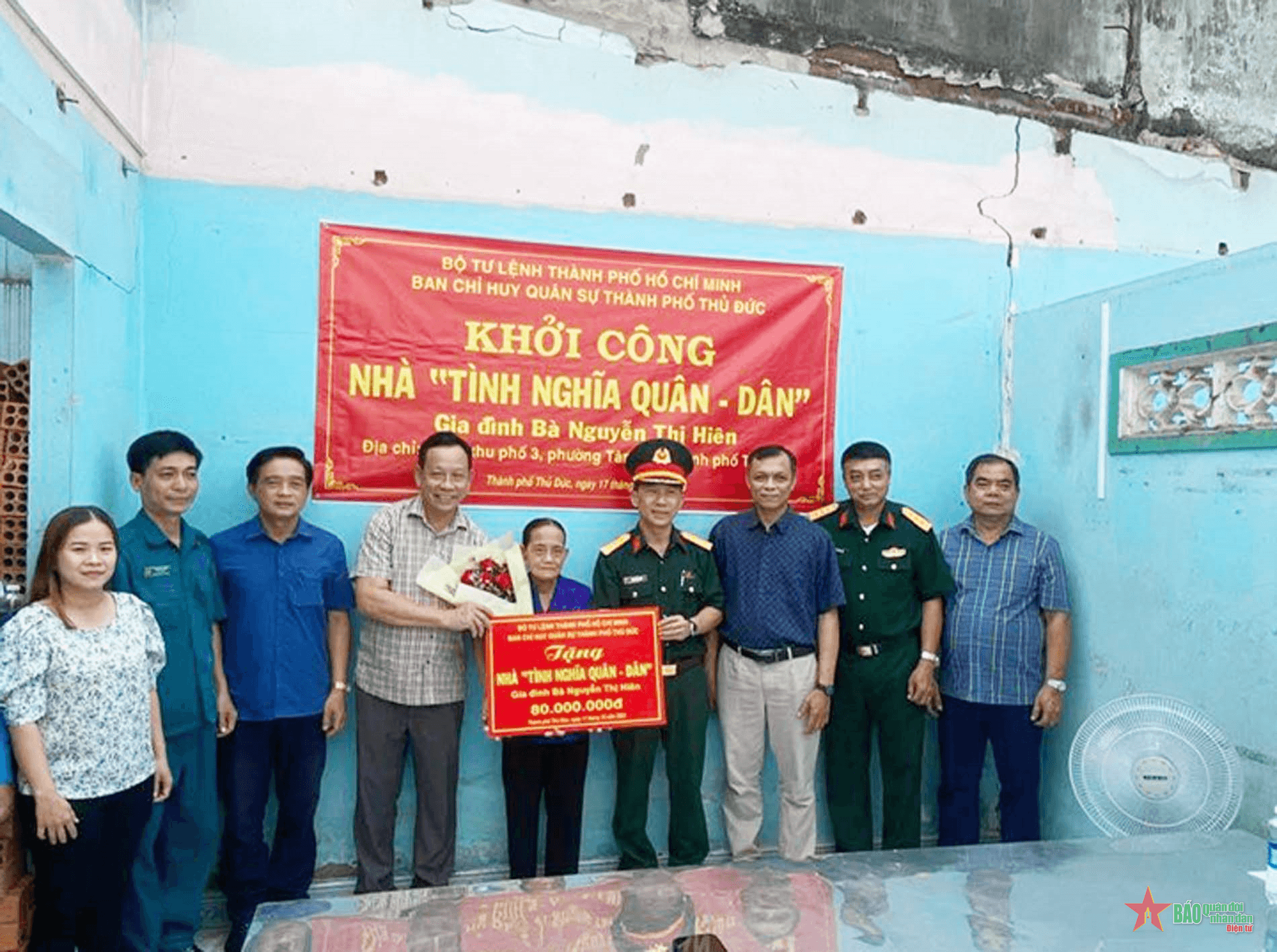 Khởi công xây dựng “Nhà tình nghĩa quân - dân” tặng giáo dân nghèo