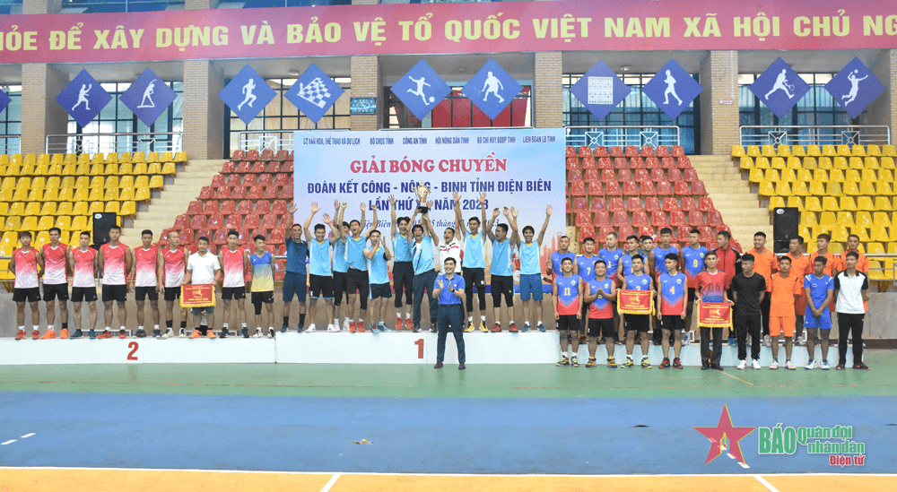 Bế mạc Giải Bóng chuyền đoàn kết Công - Nông - Binh tỉnh Điện Biên lần thứ 40, năm 2023