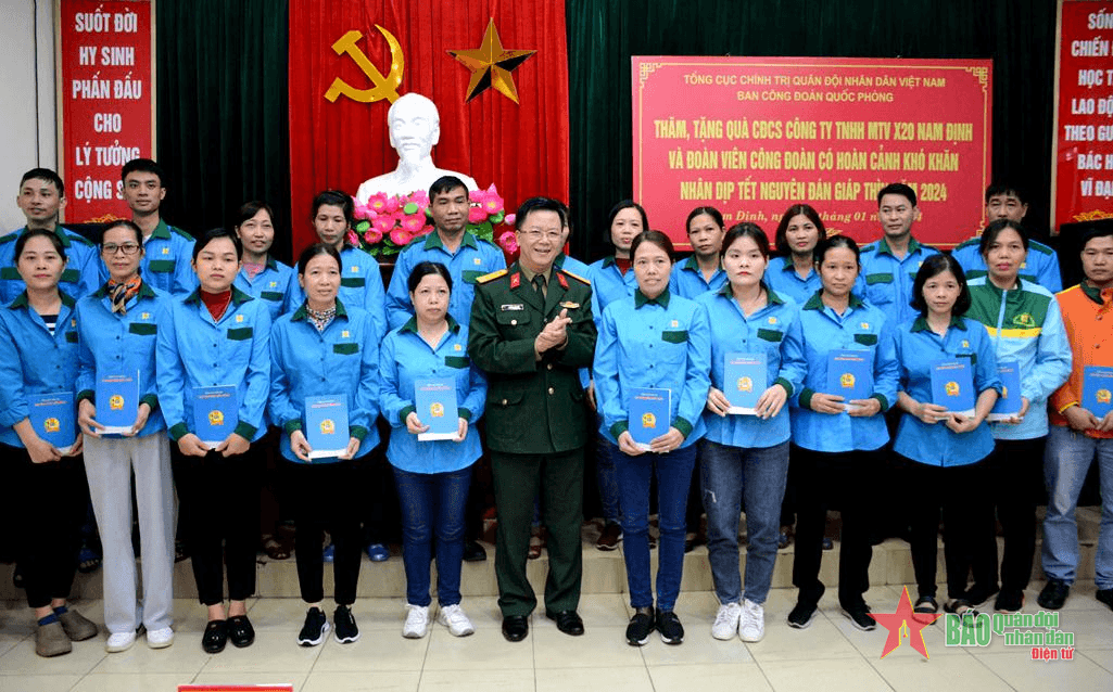 Công đoàn Quốc phòng dành hơn 4 tỷ đồng chăm lo đoàn viên công đoàn, người lao động dịp Tết Giáp Thìn 2024