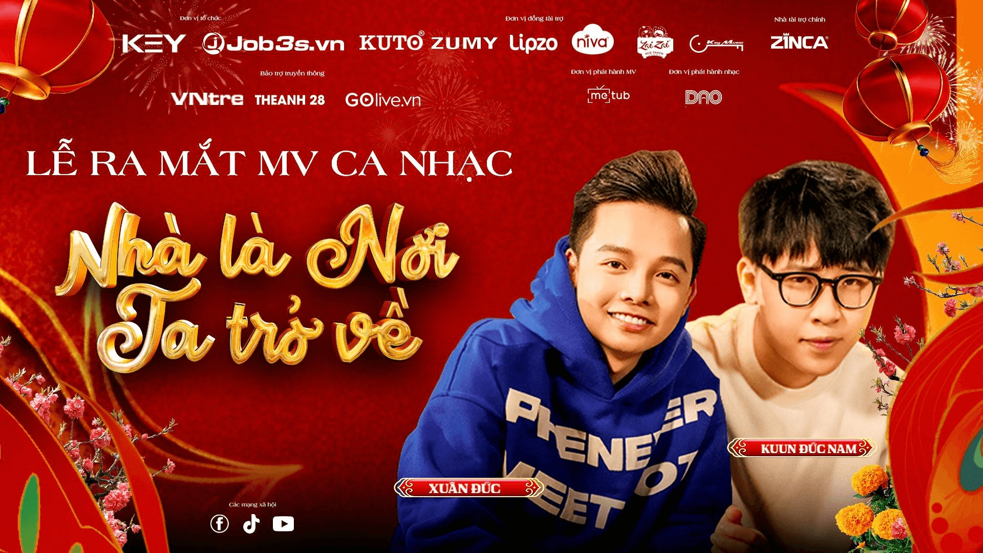 Job3s.vn hợp tác với ca sĩ trẻ Kuun Đức Nam và Xuân Đức tung MV Tết gây sốt Nhà là nơi ta trở về