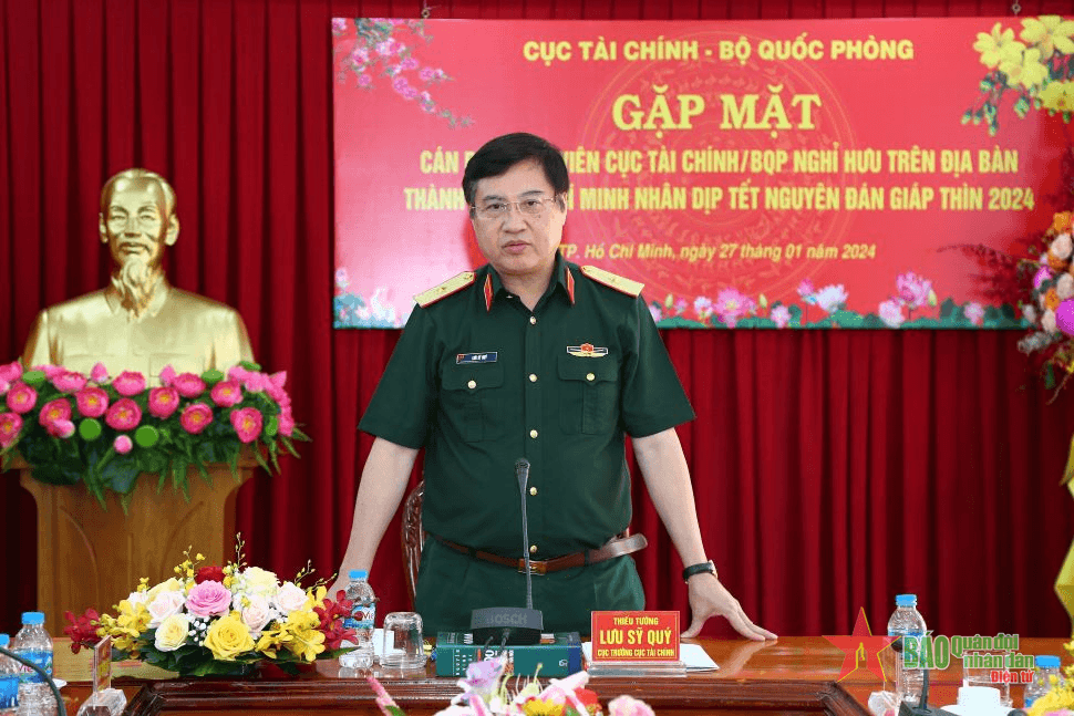 Thiếu tướng Lưu Sỹ Quý chủ trì gặp mặt cán bộ nghỉ hưu khu vực phía Nam, Cục Tài chính, Bộ Quốc phòng