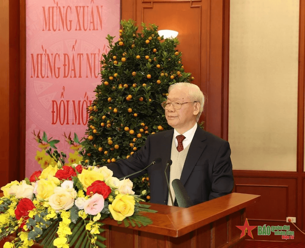 Tổng Bí thư Nguyễn Phú Trọng chúc Tết các đồng chí lãnh đạo, nguyên lãnh đạo Đảng, Nhà nước