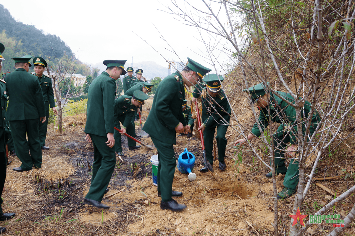 Bộ đội Biên phòng tỉnh Sơn La phát động "Tết trồng cây đời đời nhớ ơn Bác Hồ” Xuân Giáp Thìn năm 2024