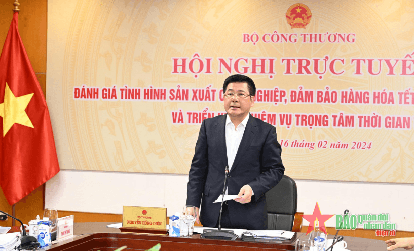 Bộ trưởng Bộ Công Thương: Phấn đấu đạt được các mục tiêu về sản xuất, kinh doanh trong năm 2024
