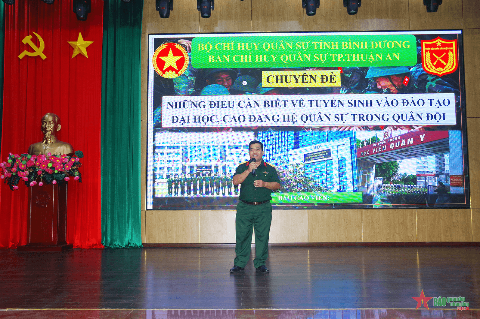 Bộ CHQS tỉnh Bình Dương thi tuyên truyền, hướng nghiệp tuyển sinh quân sự