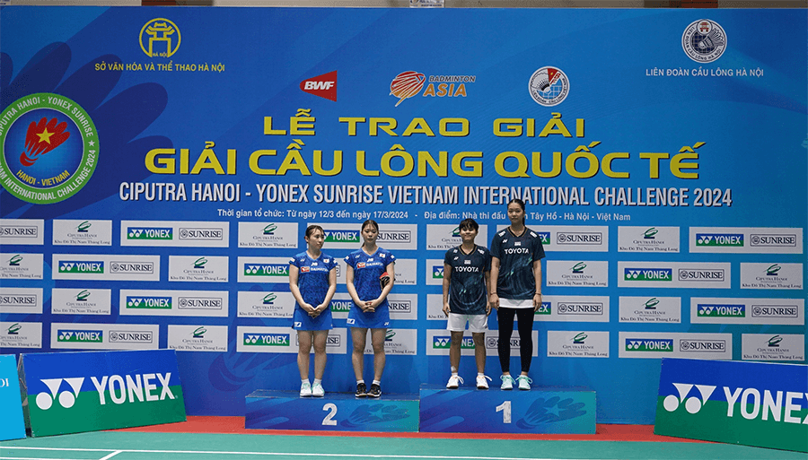 Giải cầu lông quốc tế Ciputra Hà Nội 2024: Thái Lan vô địch 2 nội dung