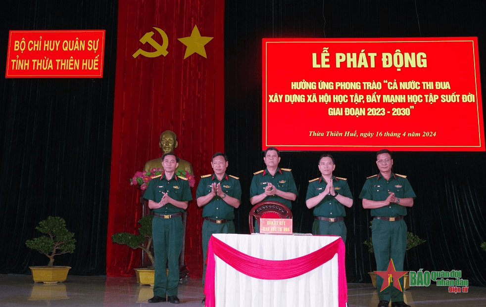 Bộ Chỉ huy Quân sự tỉnh Thừa Thiên Huế thi đua xây dựng xã hội học tập, đẩy mạnh học tập suốt đời