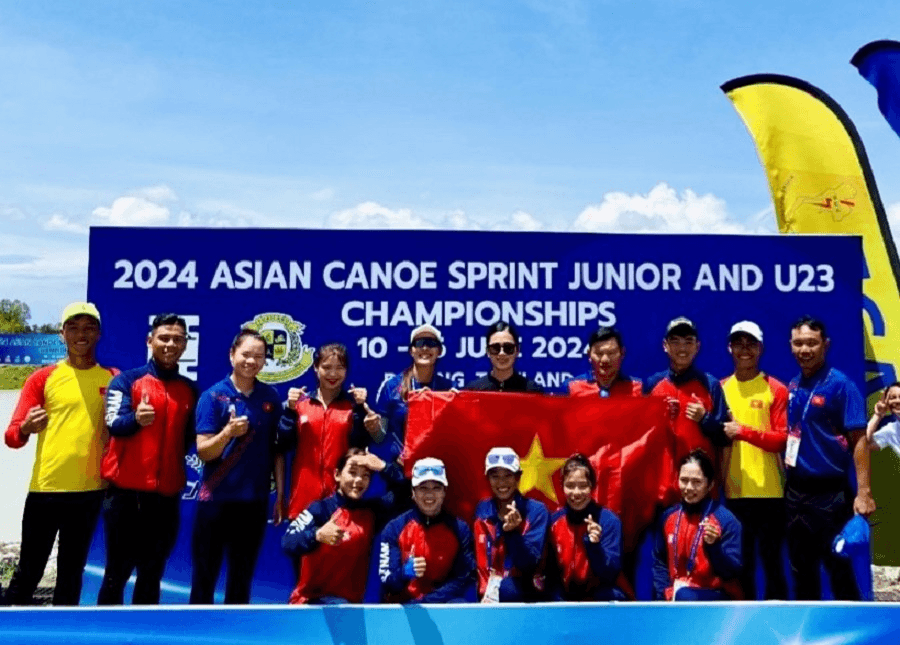 Canoe Việt Nam thắng lớn tại giải trẻ châu Á