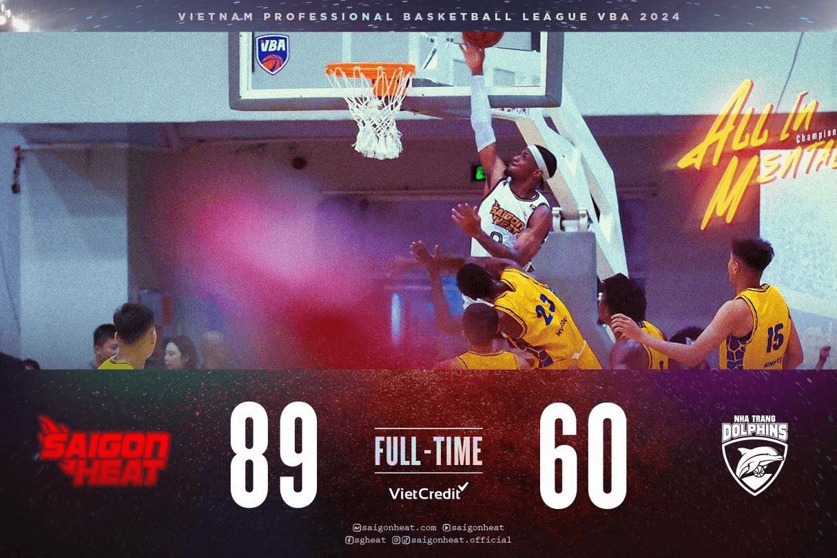 Mở màn Giải bóng rổ chuyên nghiệp Việt Nam 2024 với chiến thắng áp đảo thuộc về Saigon Heat