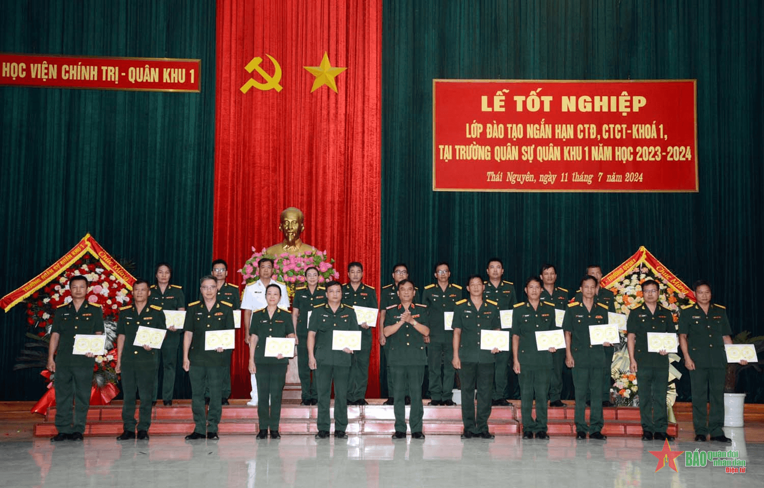 Lễ tốt nghiệp lớp đào tạo ngắn hạn công tác Đảng, công tác chính trị khóa 1